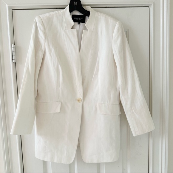 Lafayette 148 New York Jackets & Blazers - Lafayette 148 New York Blazer - Cream / White